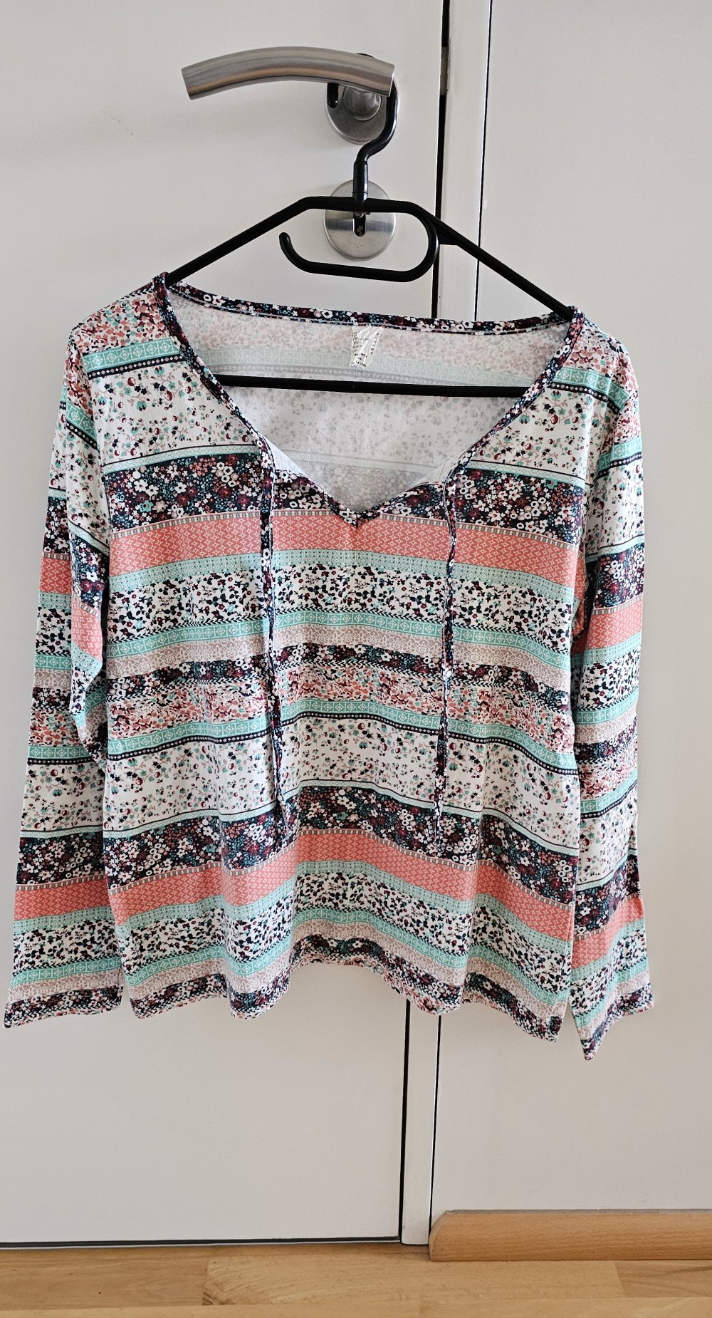 Damen langarm T-shirt sommerliche Farbkompinationen in Gr. 38