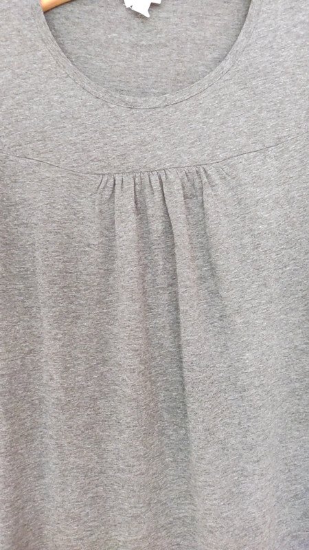 graues 3/4 ärmeliges Shirt Gr.44/46