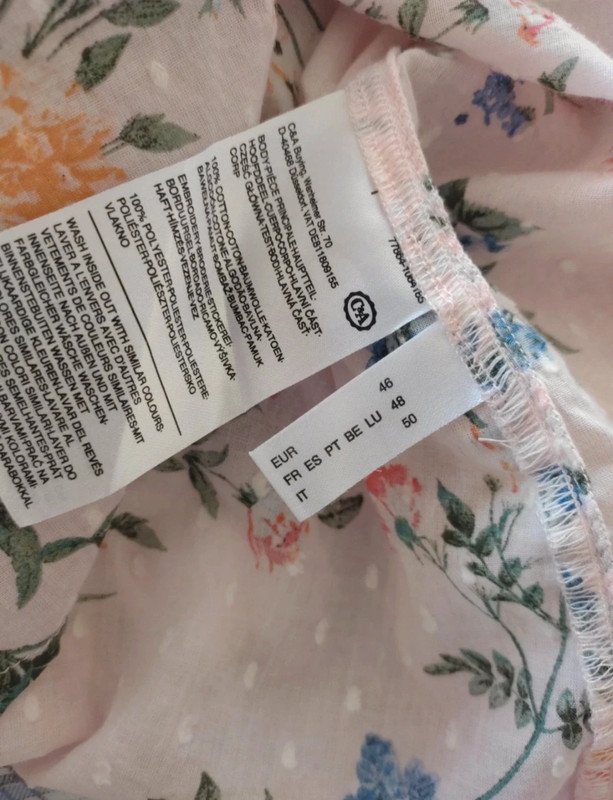 neue Bluse mit Blümchen Gr.46