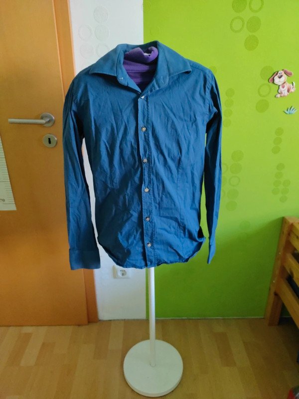 blaues Langarmhemd Gr.S