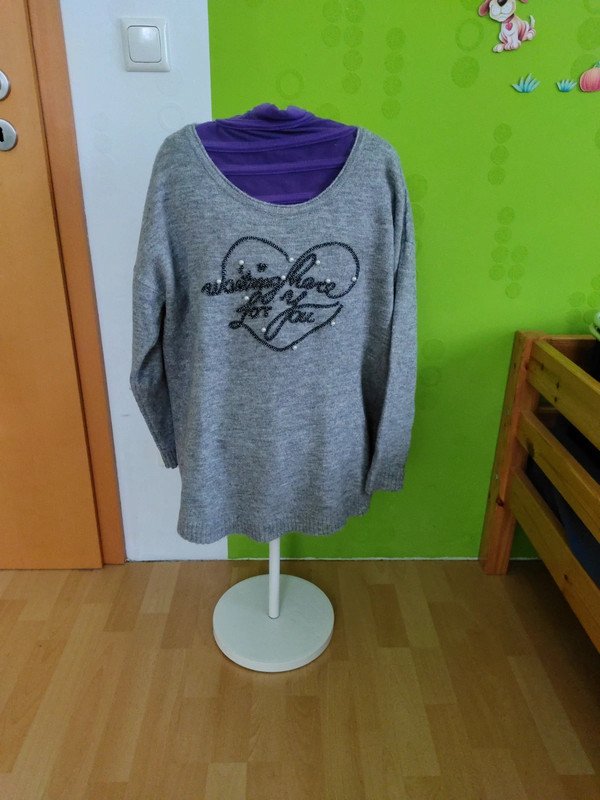 grauer Pullover Gr.46