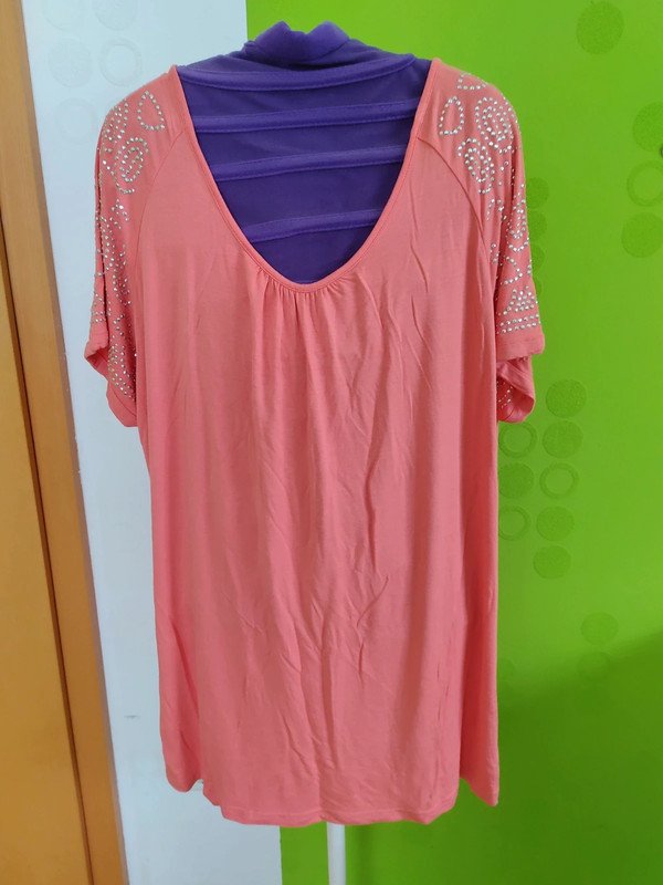 rosa Tshirt mit Pailetten Gr.44/46