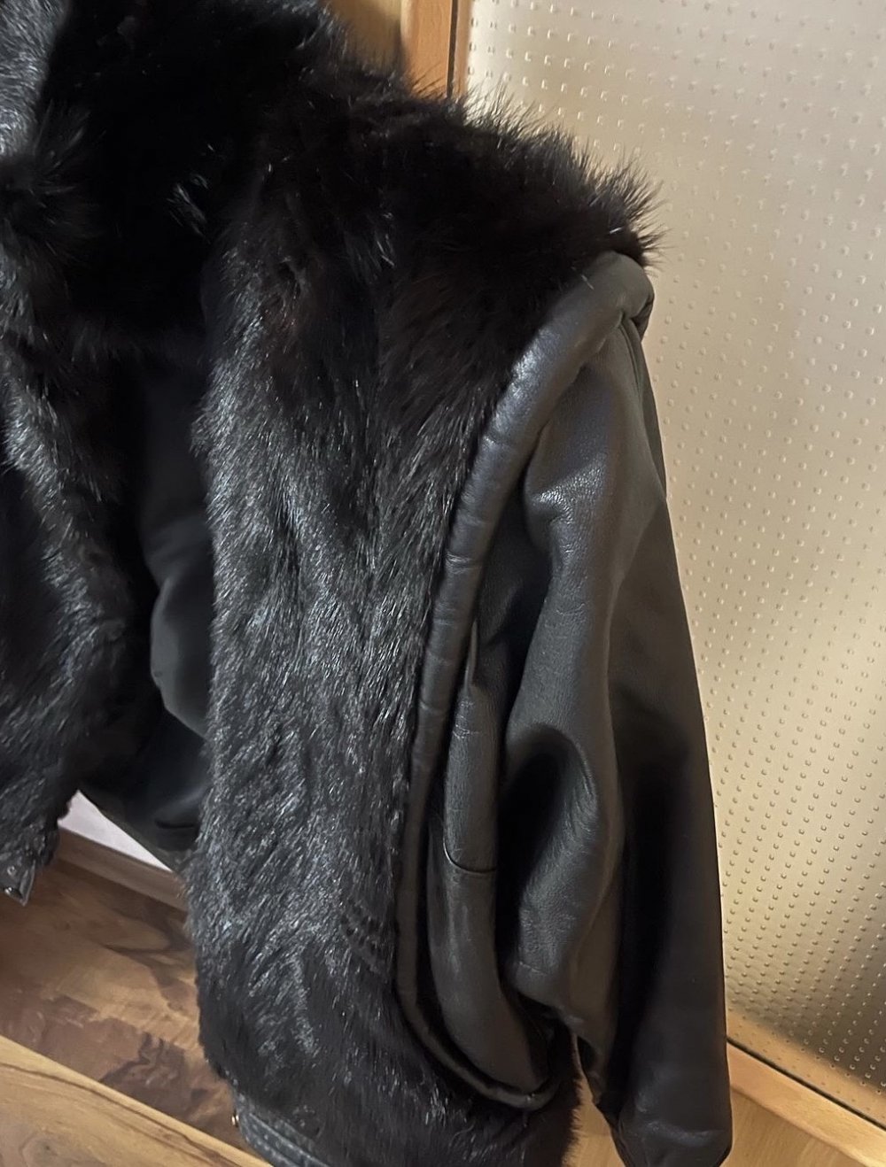 Echt Fell&Leder Jacke in der Größe 40