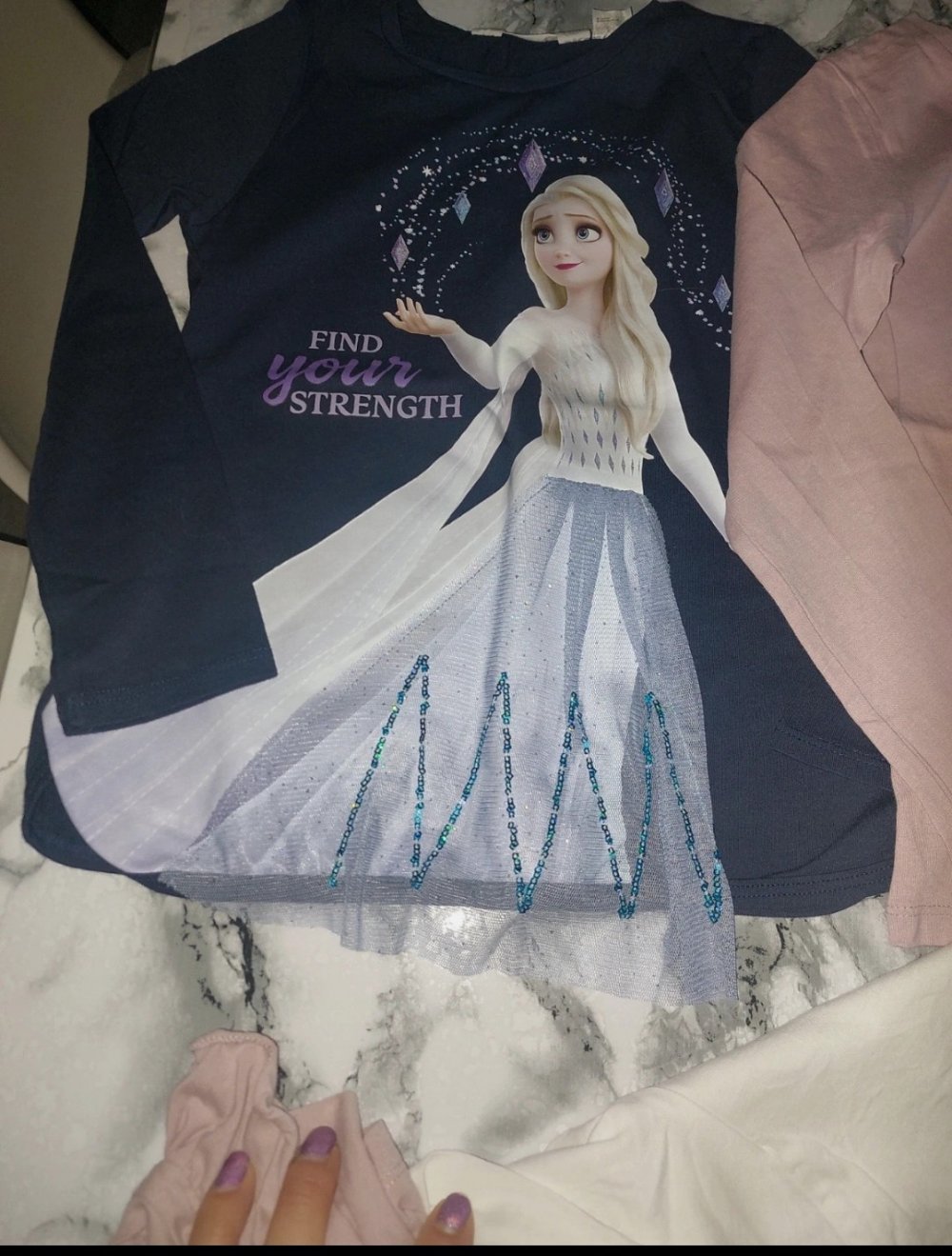 Disney frozen langarmshirt mit tüll gr 122/128 neuw