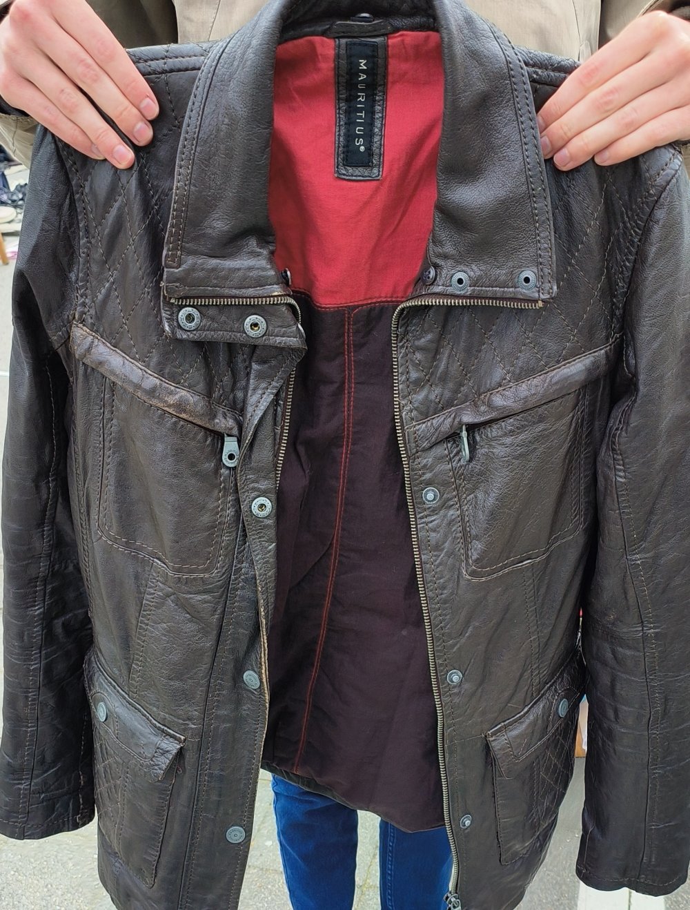 Mauritius Lederjacke Größe 34