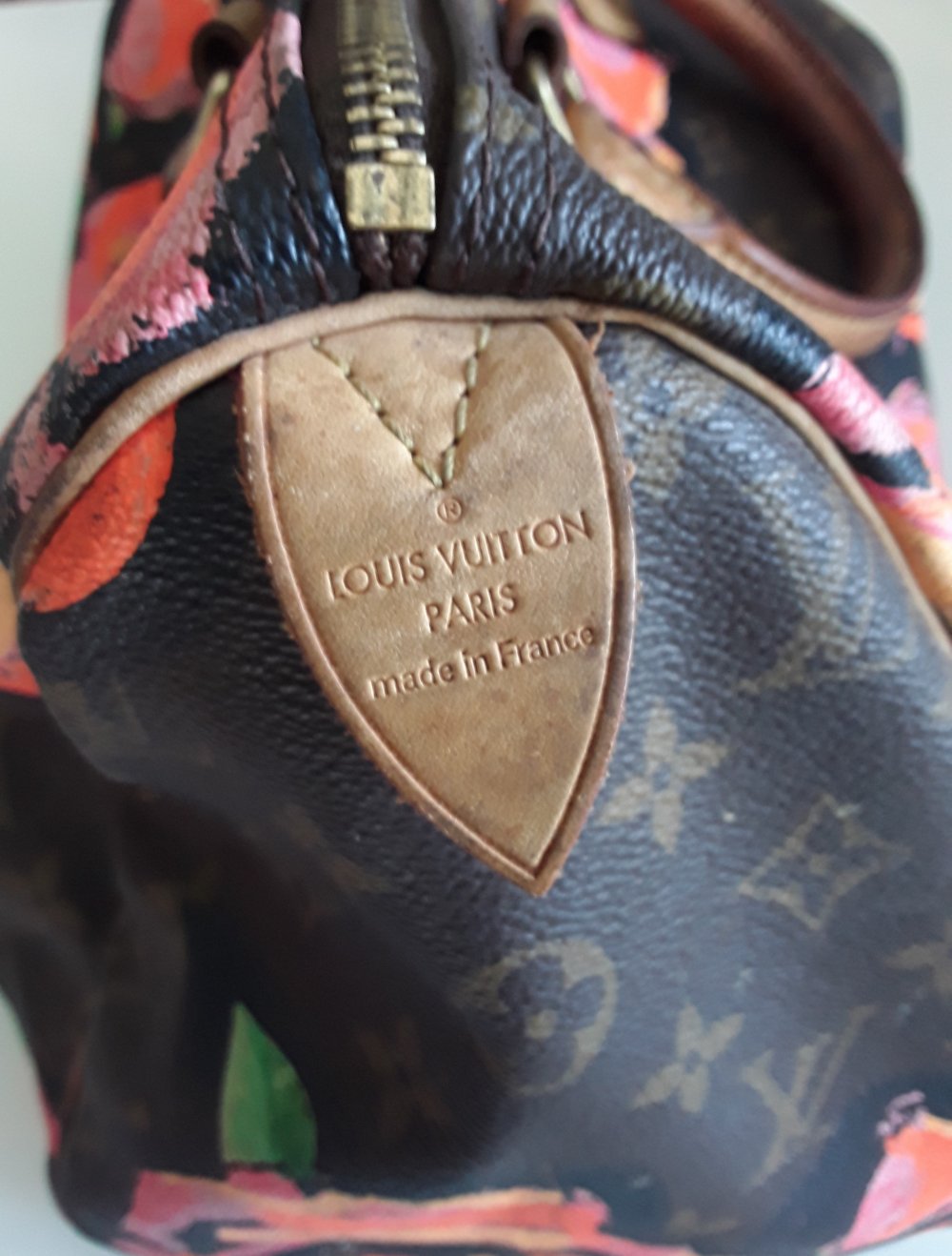 louis vuitton  Original  sprouse  roses speedy   30 Neon pink Tasche  limitiert