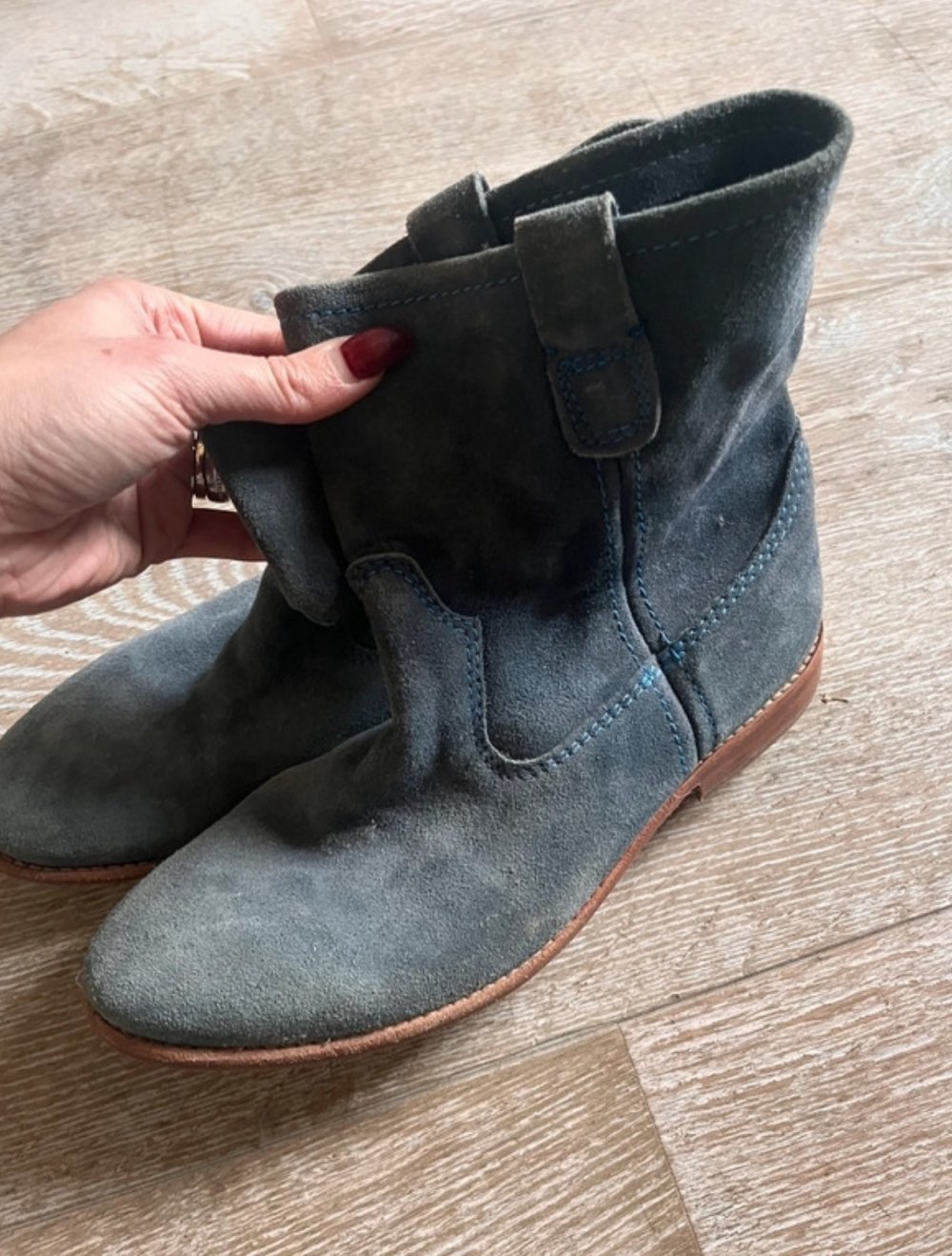 Steve Madden Boots Größe 40 Wildleder blau