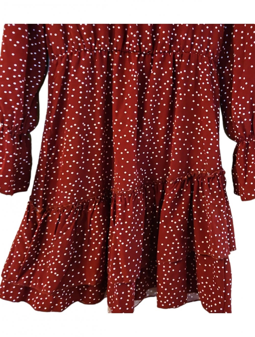 Rotes Pünktchen Kleid
