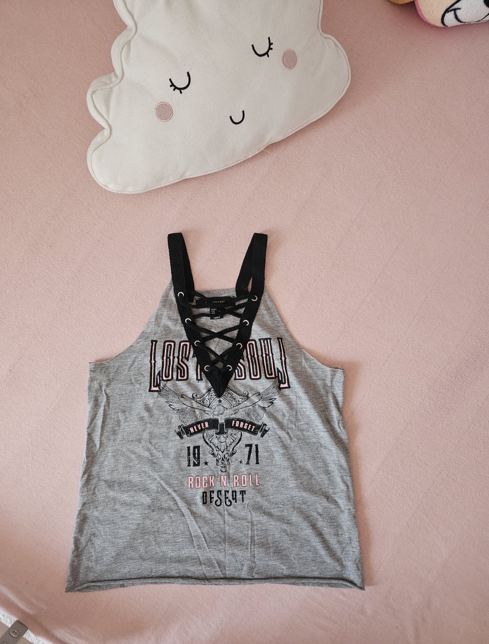 Sommer T-shirt/Top mit sexy Ausschnitt, Rock T-shirt/Top, Größe 32