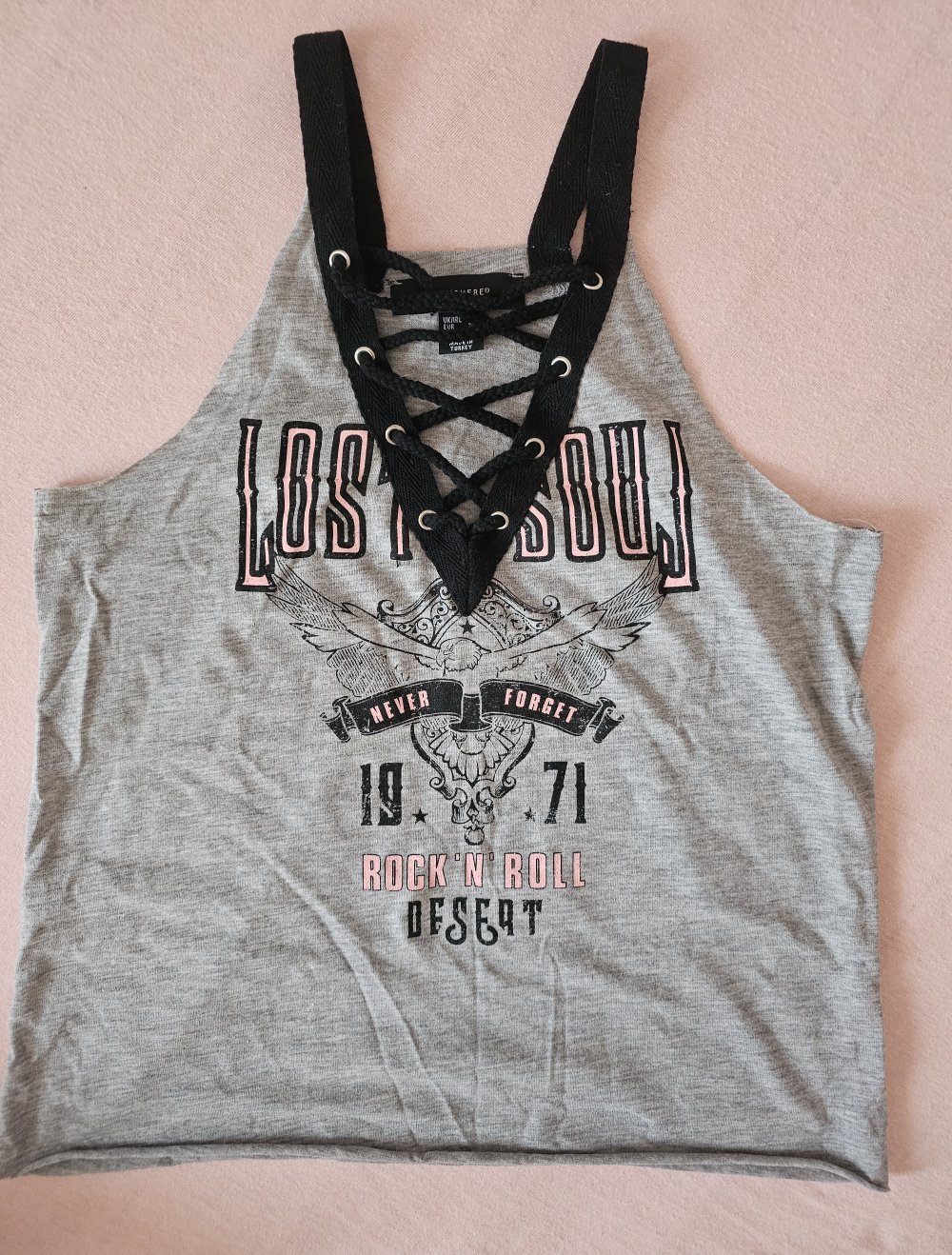 Sommer T-shirt/Top mit sexy Ausschnitt, Rock T-shirt/Top, Größe 32