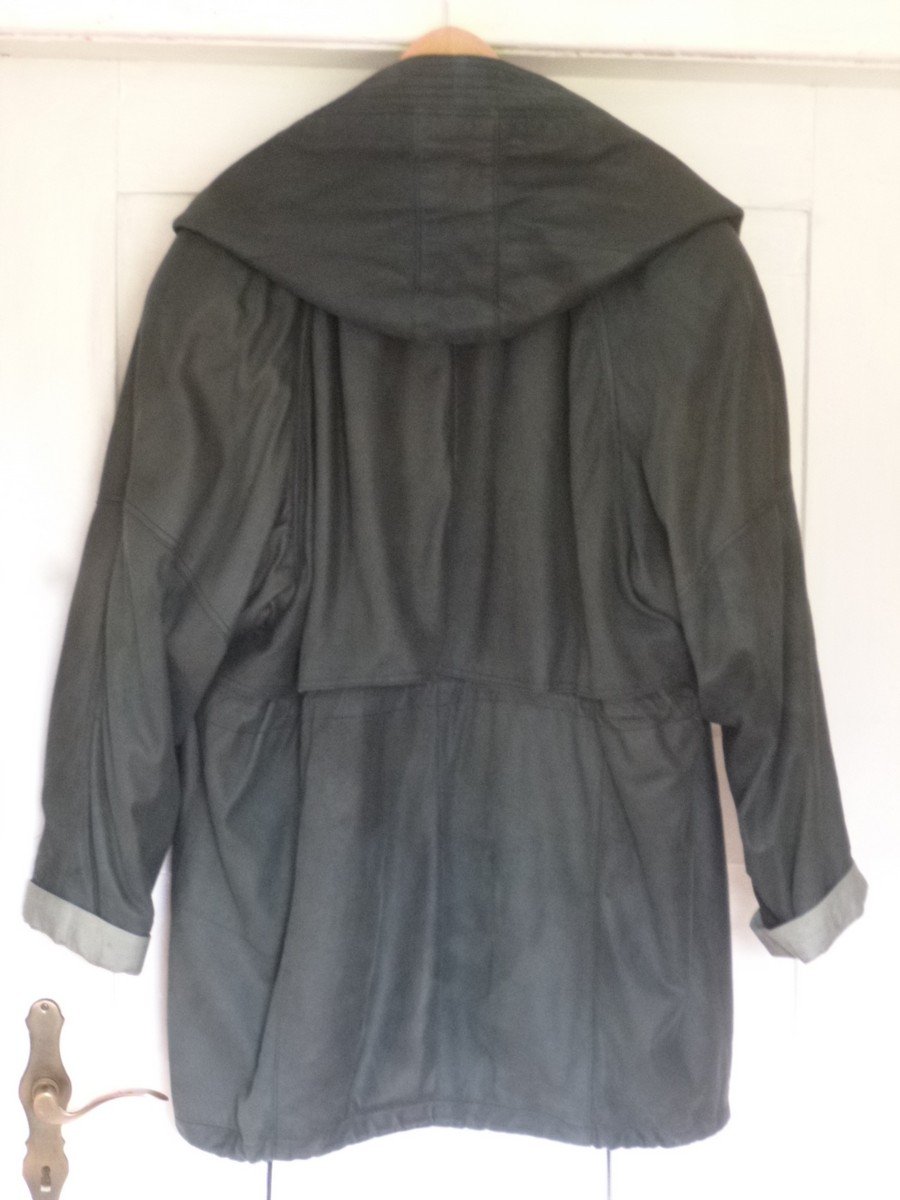  Benk Leather Exclusive Echtlederjacke mit Kapuze gefüttert Kordelzug