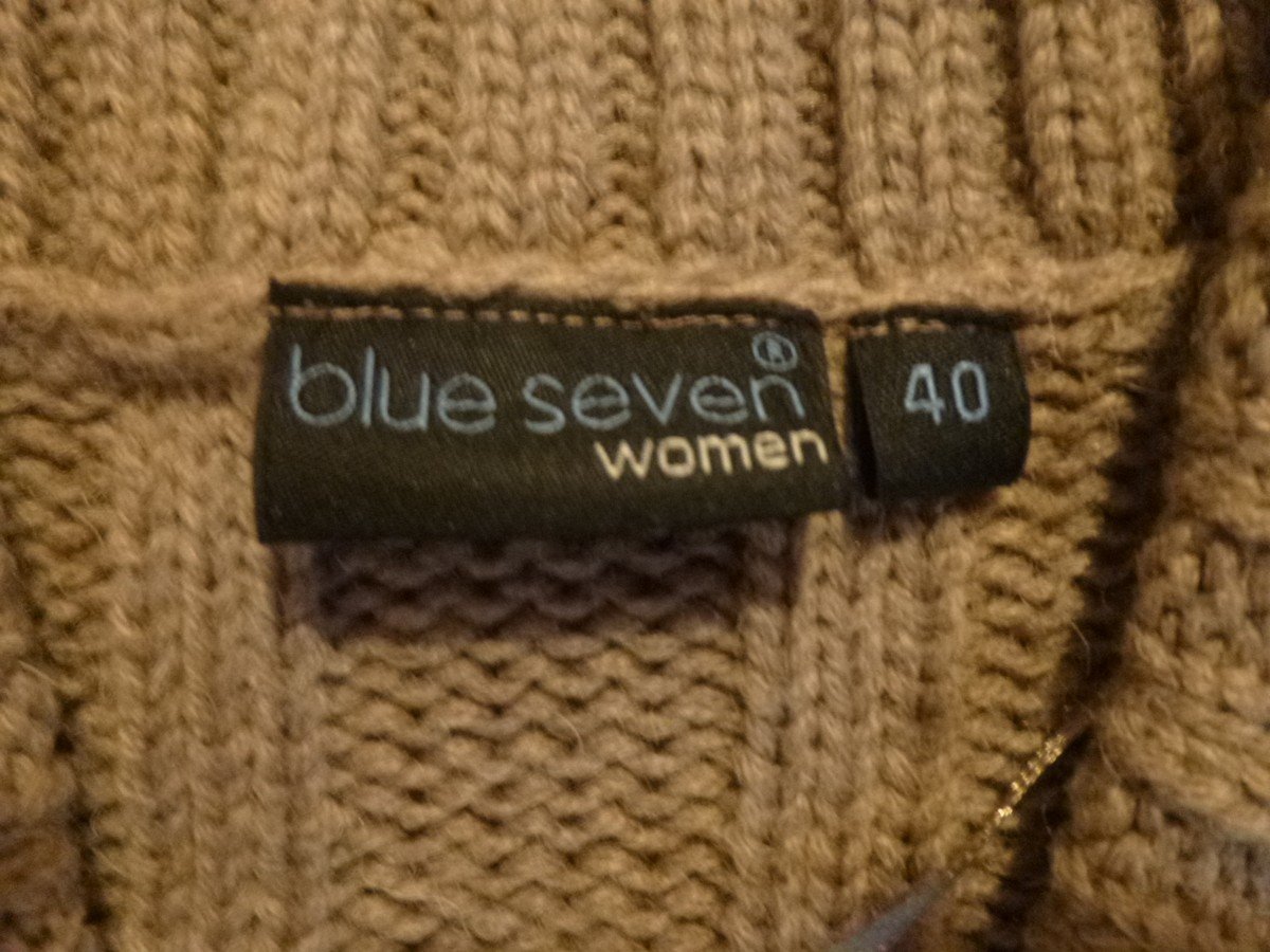  Blue Seven Women Pullunder hellbraun Gr. 40 mit Gürtel 30% Wolle