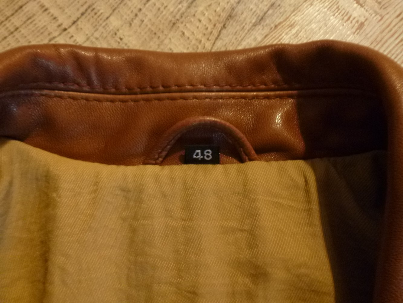  Alba Moda Echtes Lammleder Jacke cognac Gr. 48