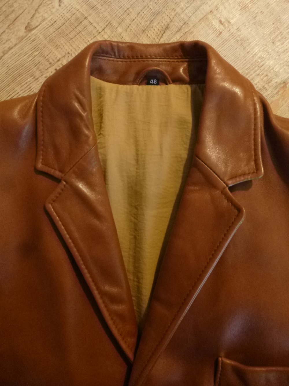  Alba Moda Echtes Lammleder Jacke cognac Gr. 48