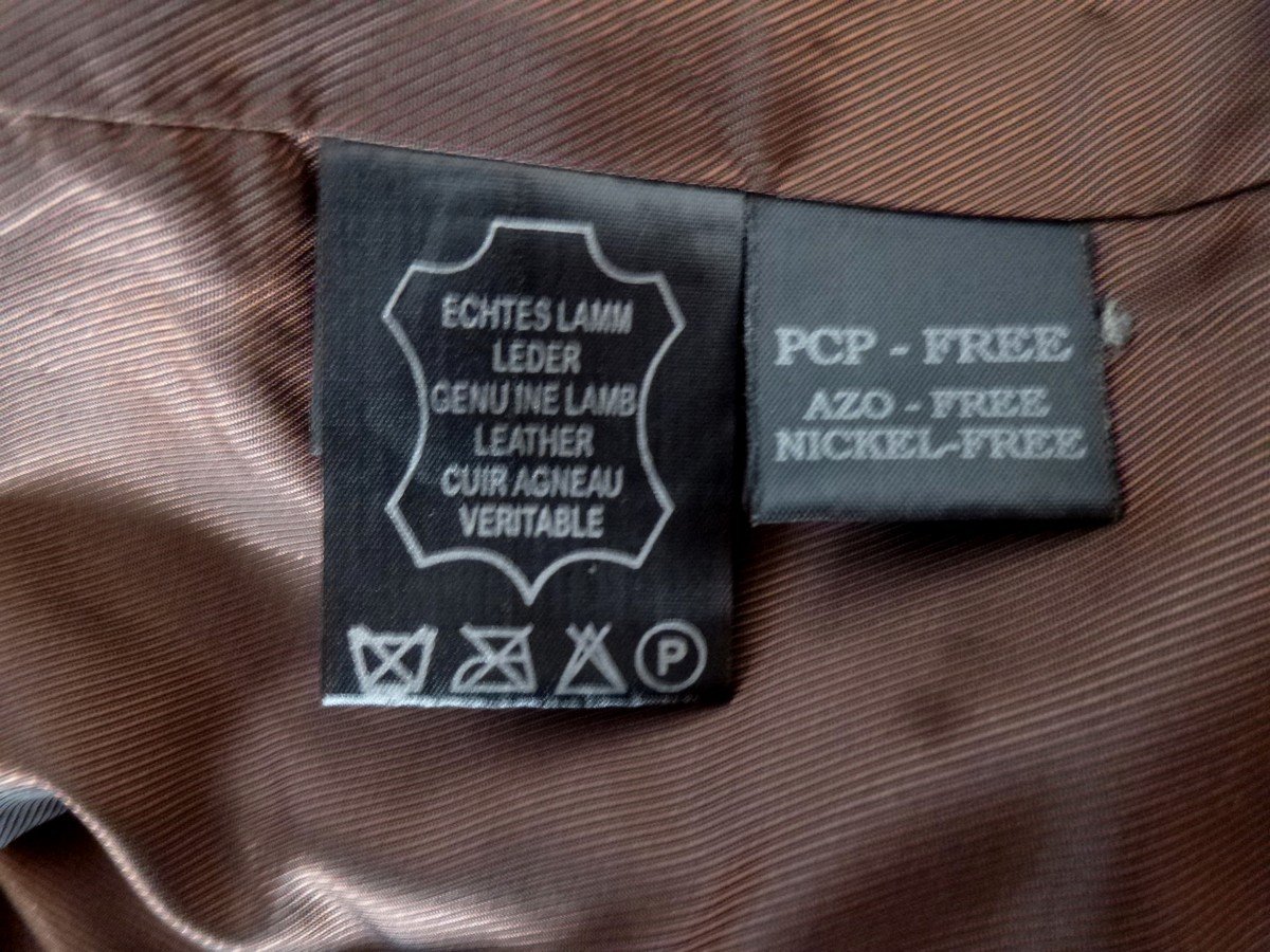  Bernardo S. Echt Lammleder Jacke braun Gr. 42 mit Pelzkragen