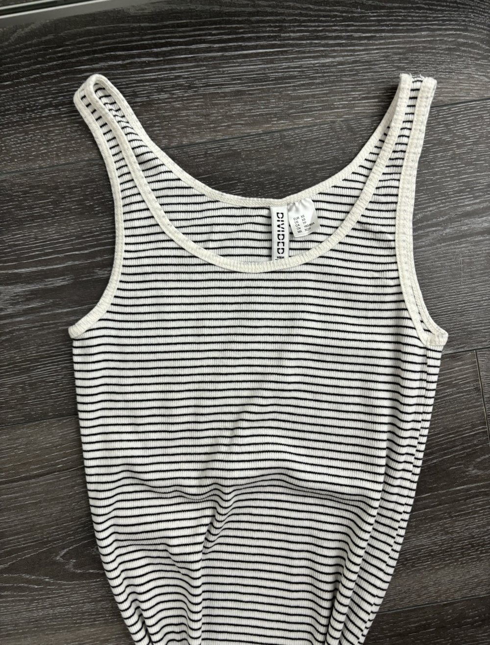 H&M Basic Kleid Rippen