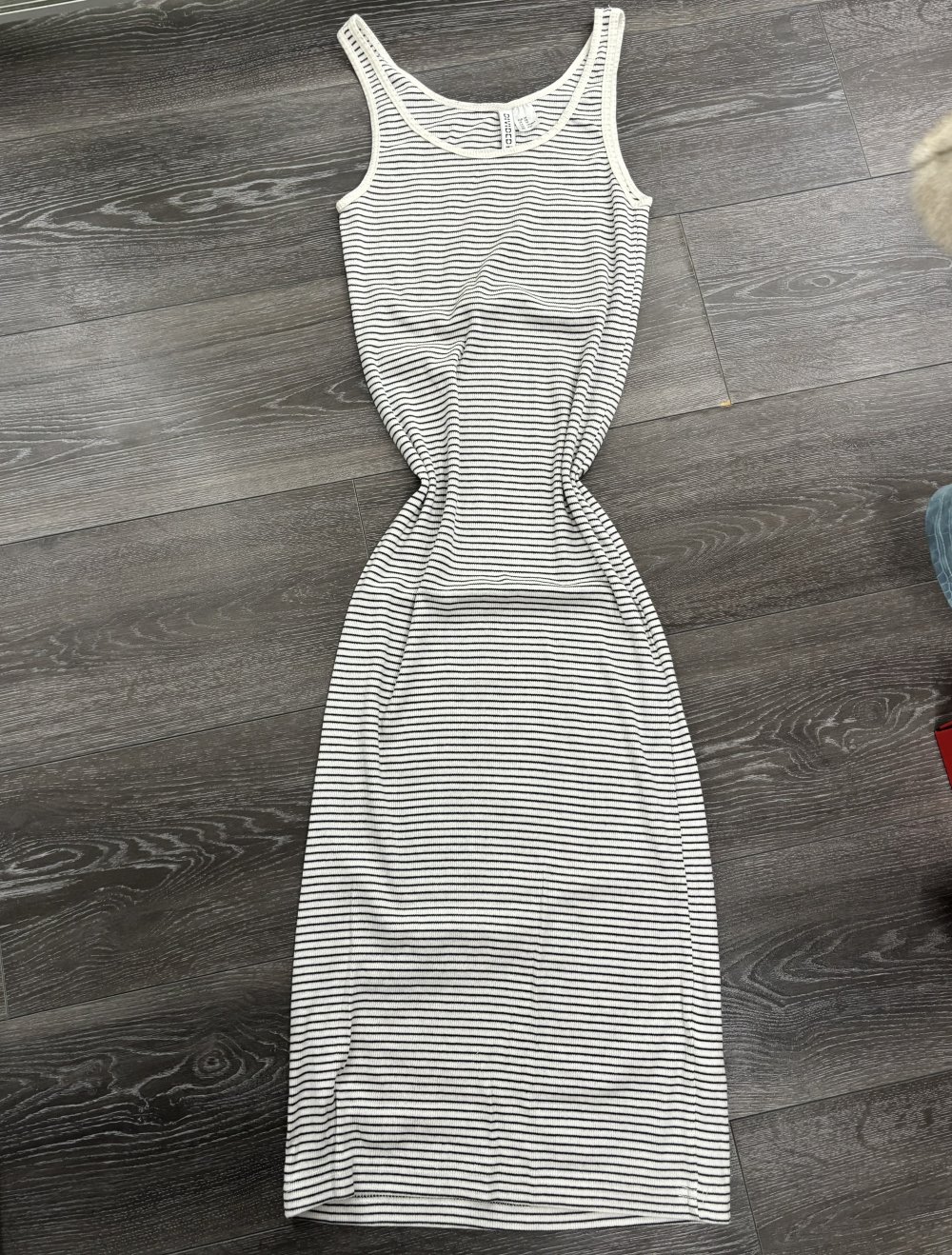 H&M Basic Kleid Rippen