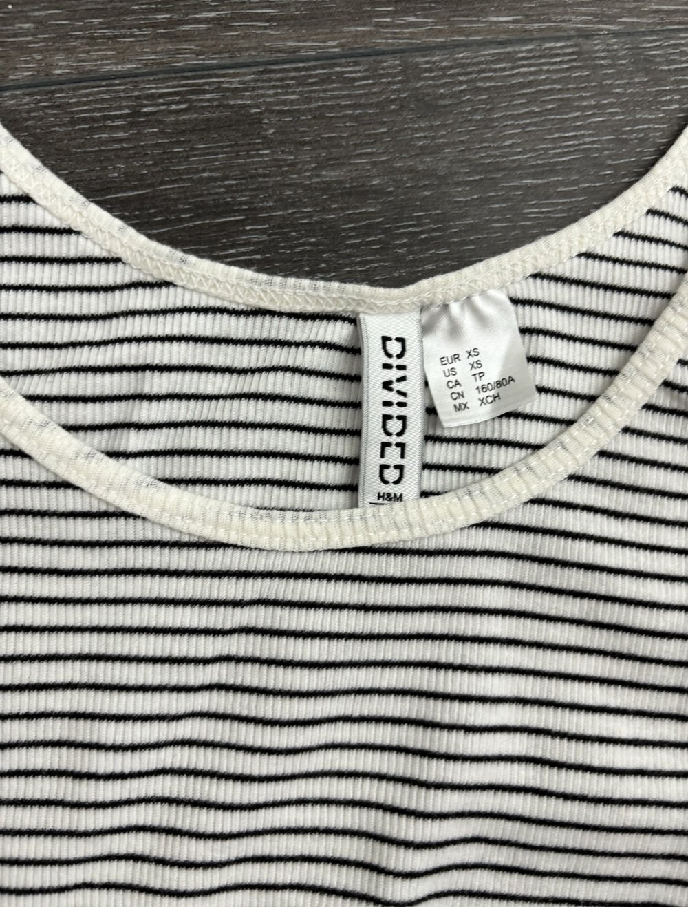 H&M Basic Kleid Rippen