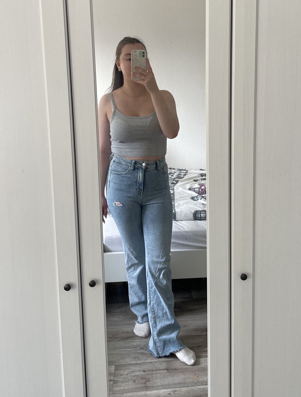 Blaue Schlaghose, top Zustand