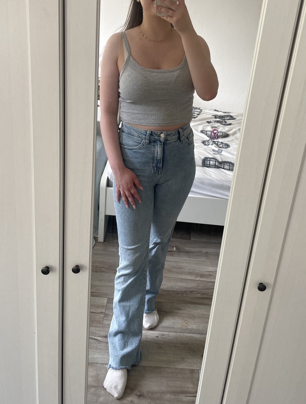 Blaue Schlaghose, top Zustand