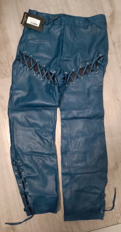 Kunstleder Hose Kroko Imitat
