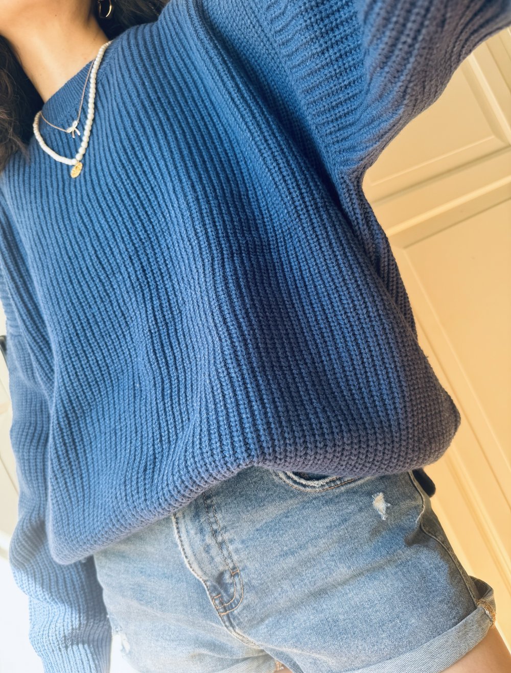 Pullover blau Größe XS-M