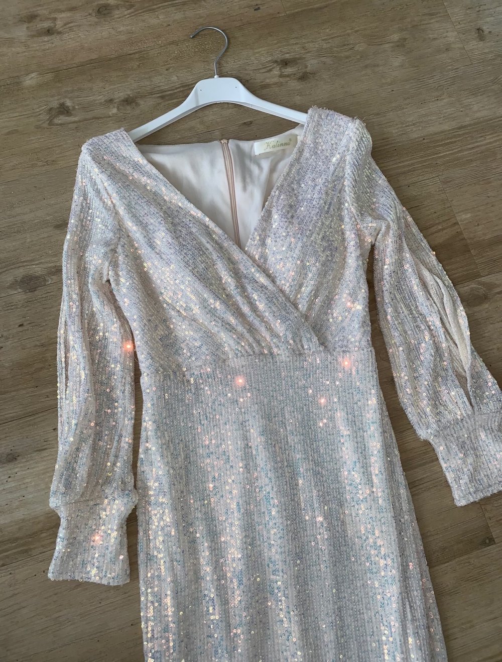 Abendkleid beige