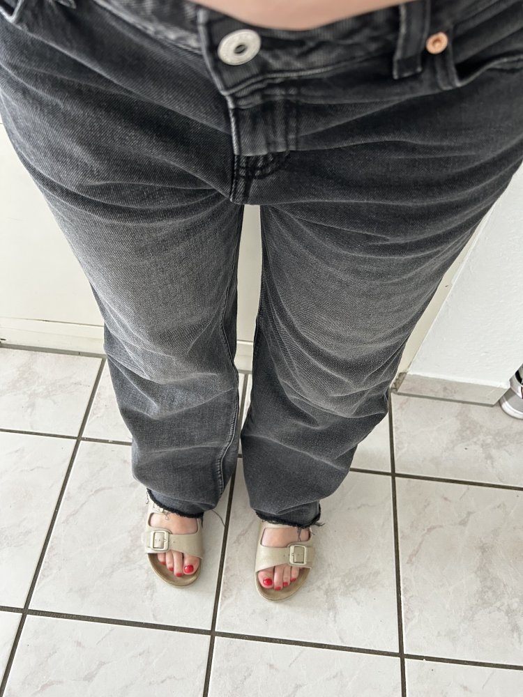 Wide Leg Jeans dunkelgrau