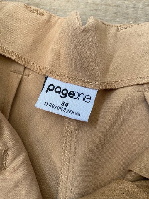 Beige Stoff-Hose von Page One