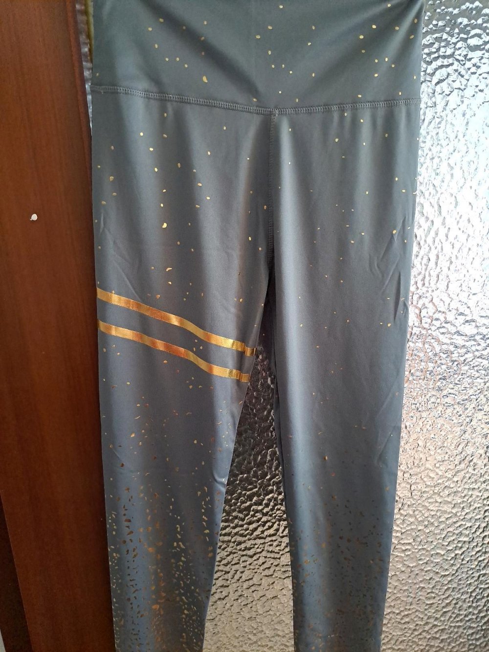 damen leggins grau gold gr. M 