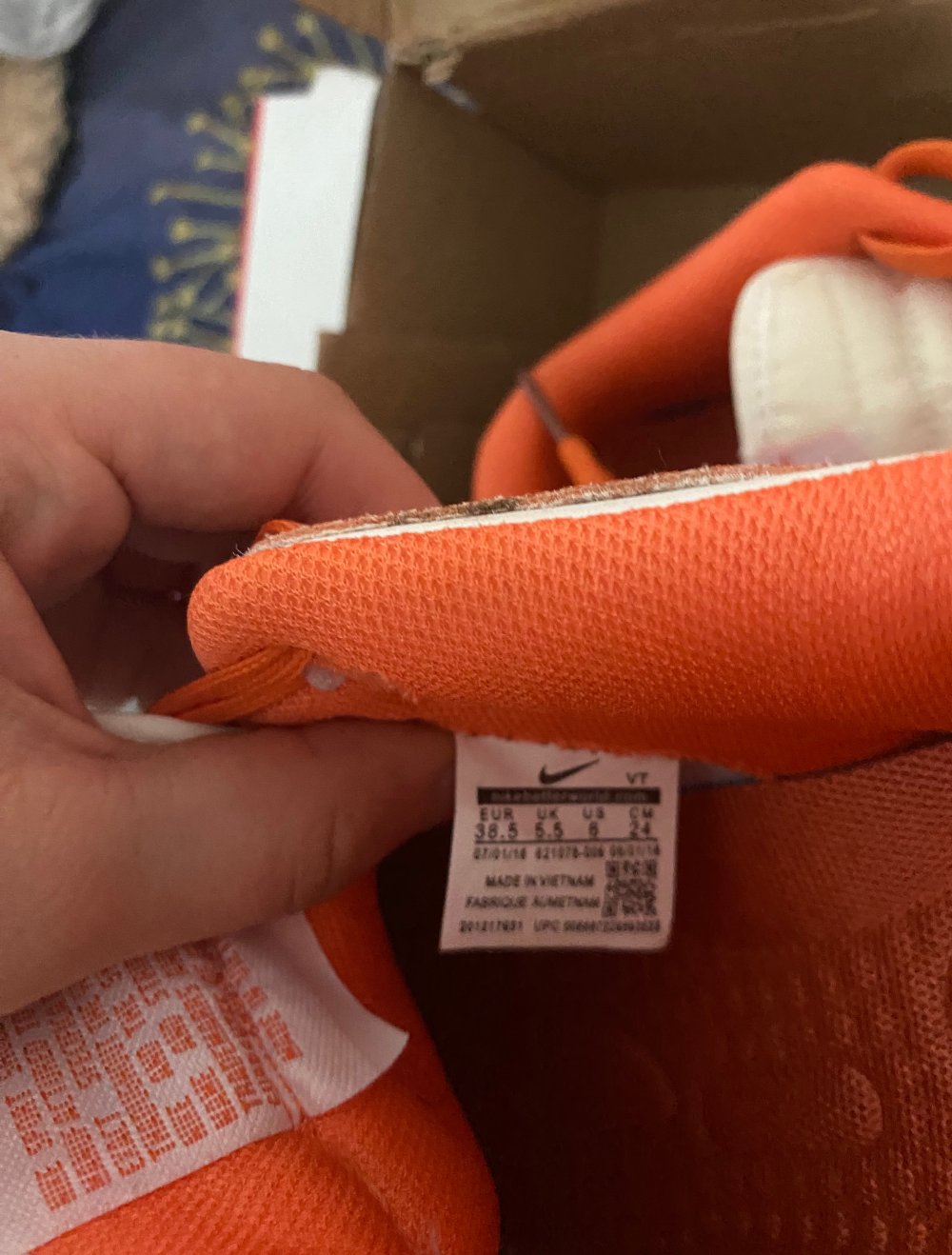 orange Nike dunk