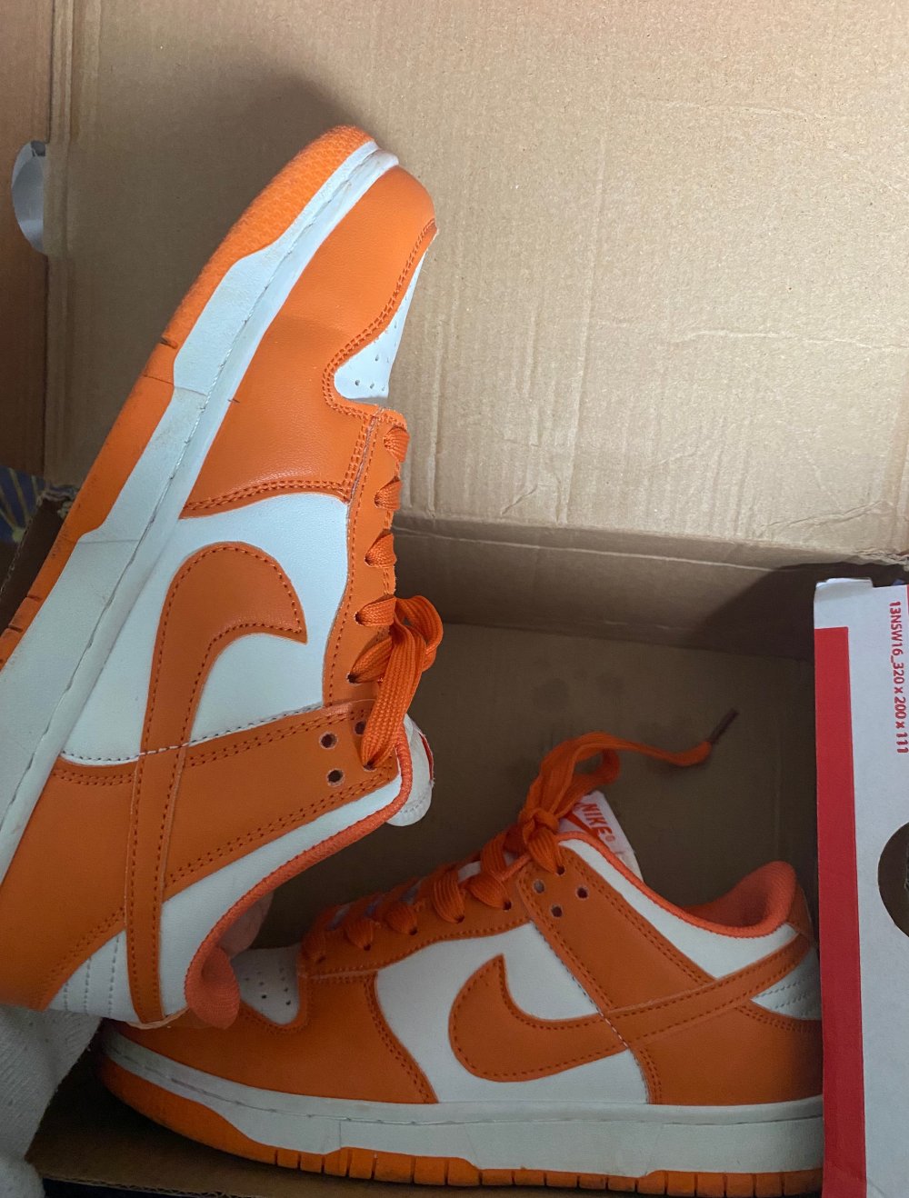 orange Nike dunk