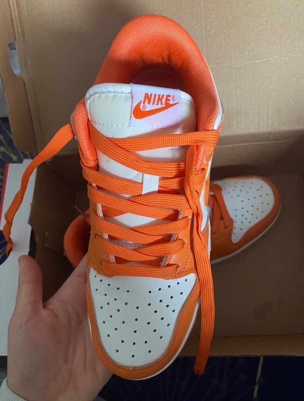 orange Nike dunk
