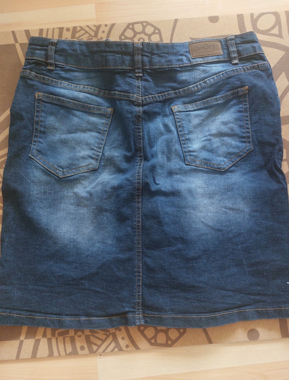 knielanger Jeansrock Gr 42
