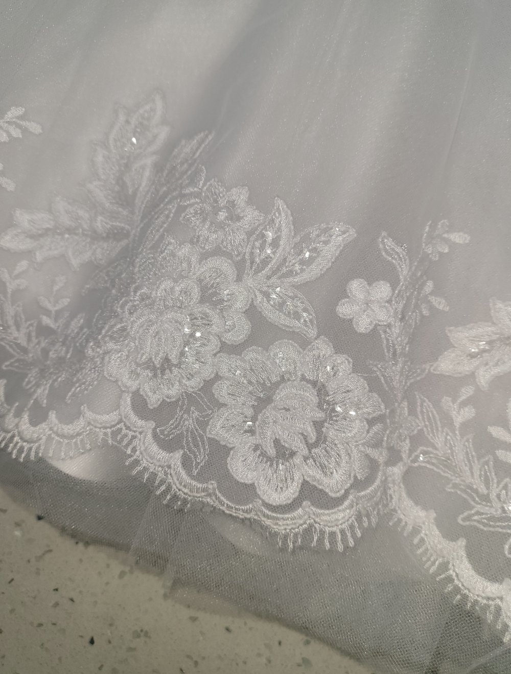 152 #Mädchen #Kommunion #Kleid #Schneeweiß #spitze #Stickerei #glitzer