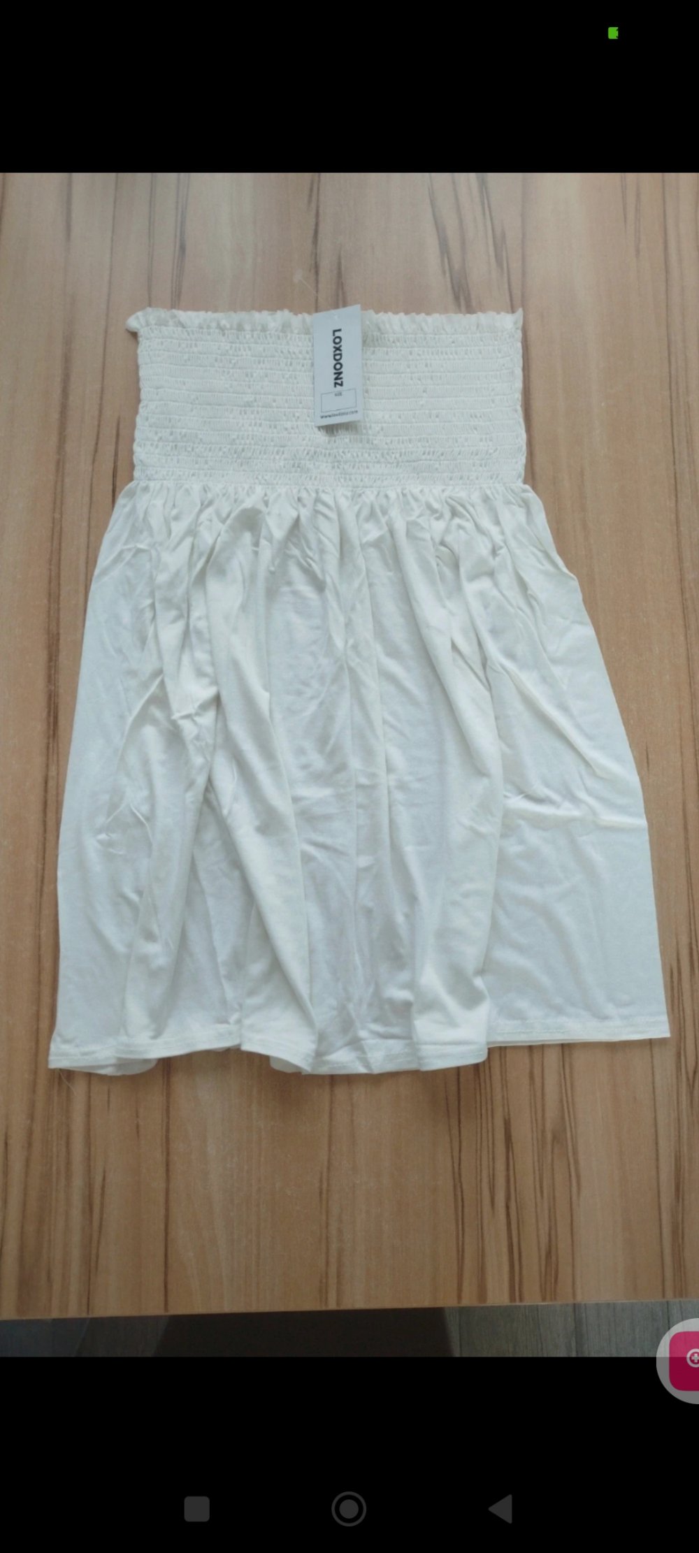 Hübsches, neues Bandeau-Mini-Kleid in creme (M)