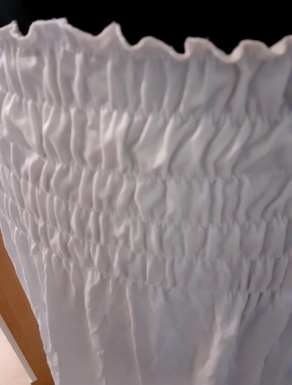 Mina weißer Sommerrock 40 Stretch Maxilänge Maxirock Lang Hohe Taille Lagenweise Rüschen Saum Einfarbig Strandrock A-Linie Ohne Druck Loose Faltenrock Elegant Luftig Stretch Vielseitig