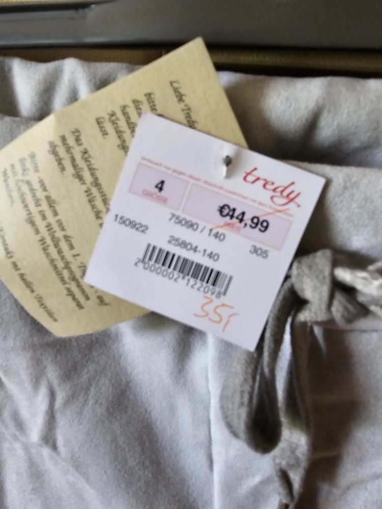 Tredy Zukauf Joggpant Gr. 48 in Silber, ungetragen