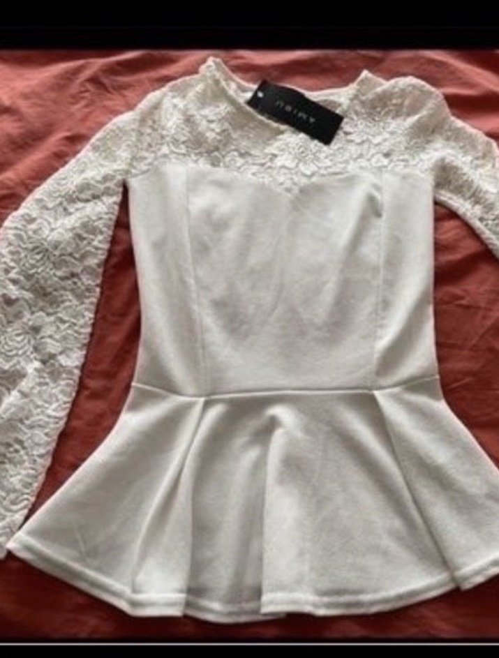 spitzenbluse gr.XS neu