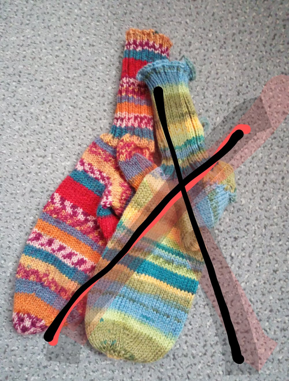 selbst gestrickte Damensocken Gr. 36/37