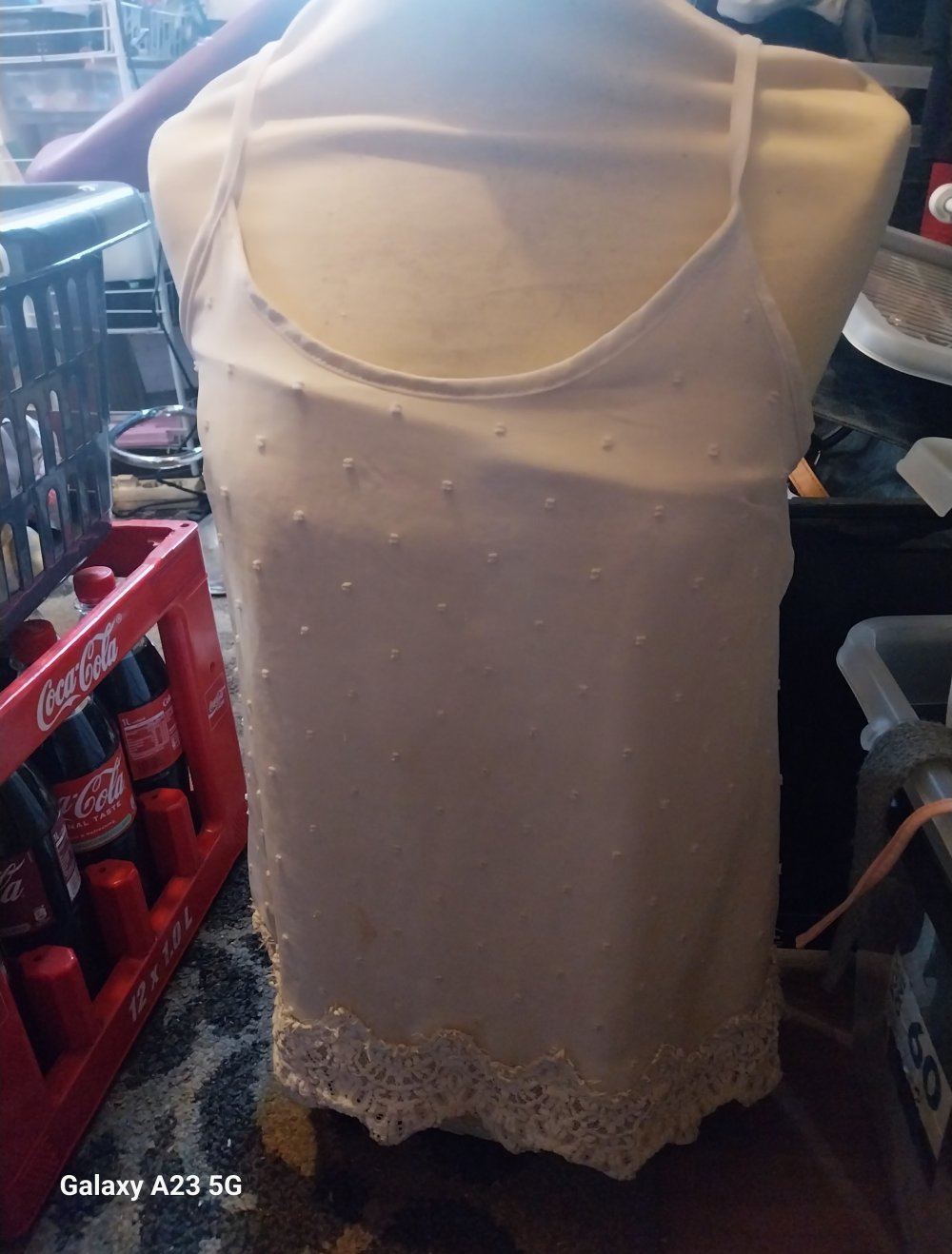 weißes top mit Spitze
