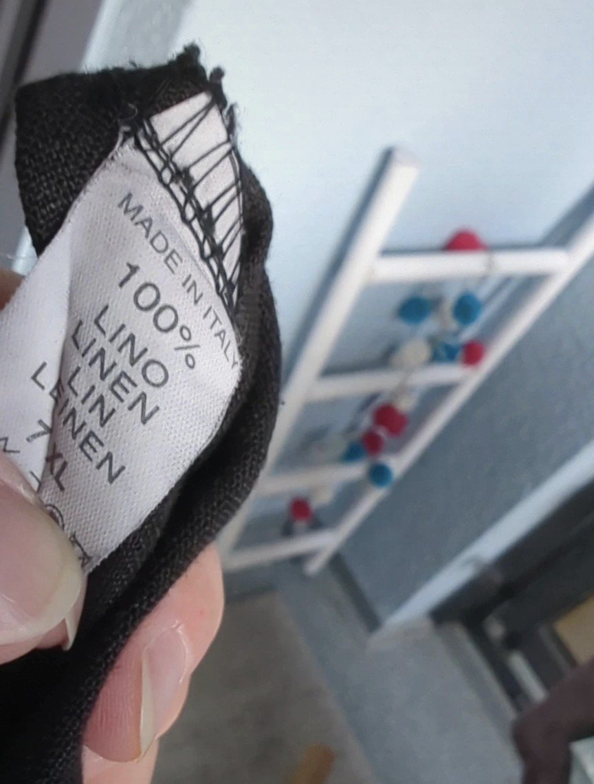Leinen Schwarze Hose Gr.54