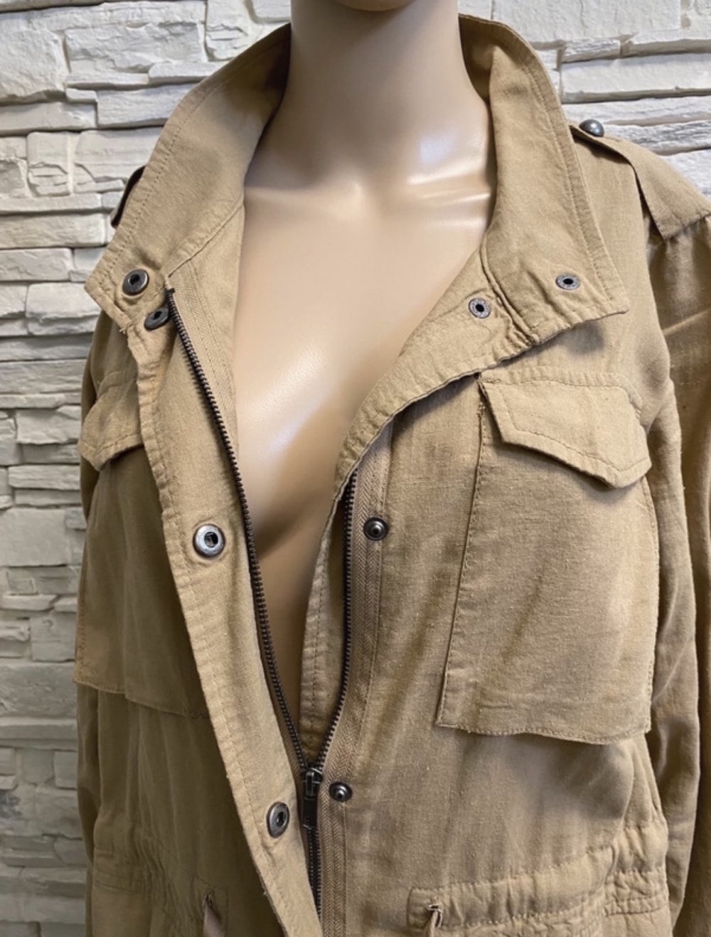55%Leinen Leichte Jacke von Laura Scott Gr 34