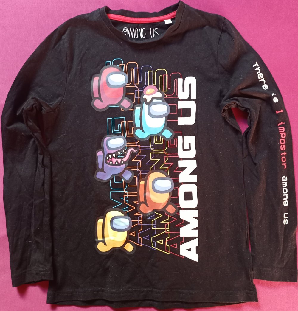 6er Pack - Kinder Langarmshirts mit Aufdruck oder Wendepailletten 