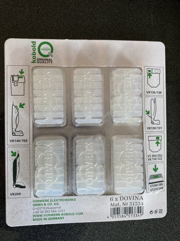 Vorwerk Dovina - das Dufterlebnis beim Saugen Blister mit 6 Stück