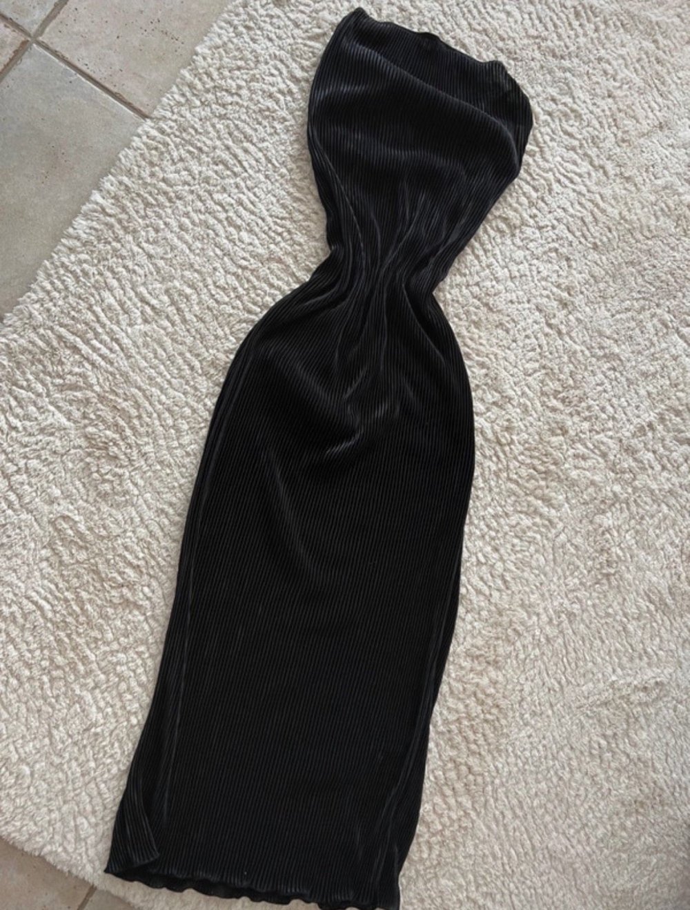 Trägerloses Kleid mit Rücken Schnürung