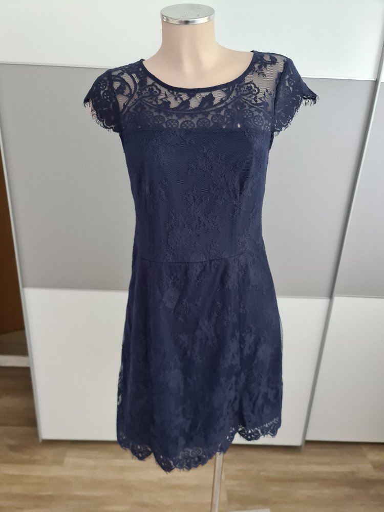 Esprit Kleid marineblau Spitze Gr.M