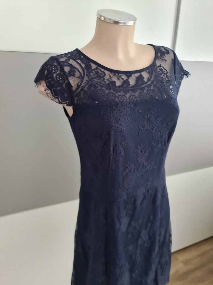 Esprit Kleid marineblau Spitze Gr.M