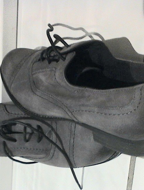Jessica Halbschuhe Gr 41 grau Leder NEU