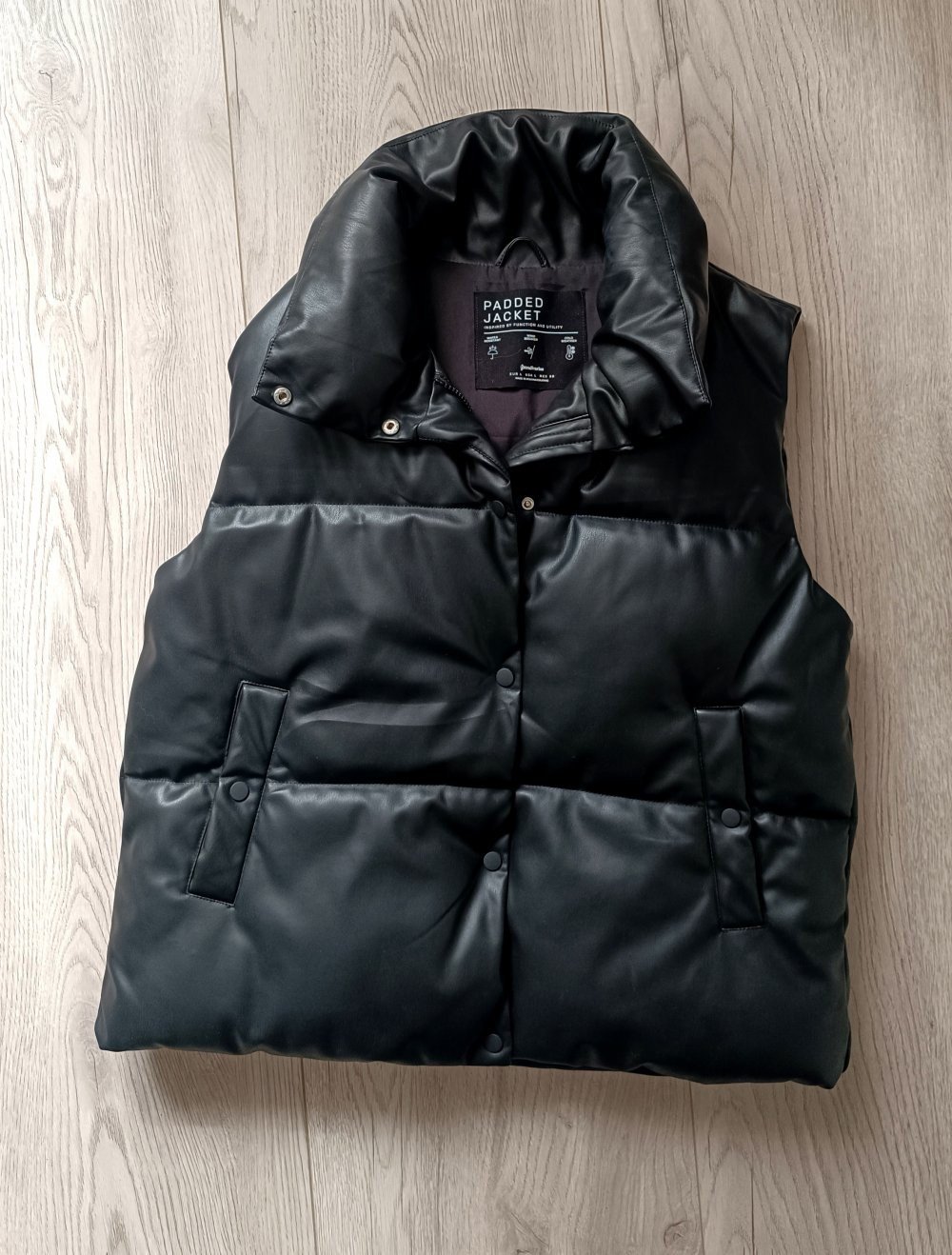 Leder Weste Steppweste Outdoor Puffer Gr 42 44 46